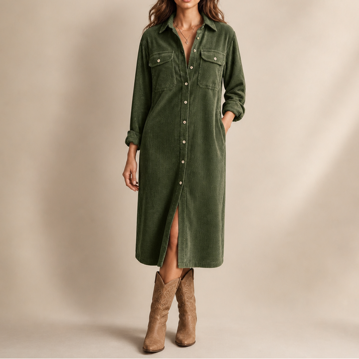 Marte corduroy shirt dress – image 18