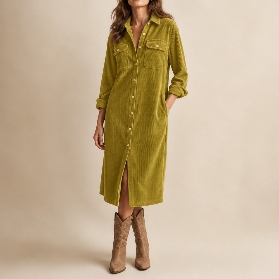Marte corduroy shirt dress – image 19