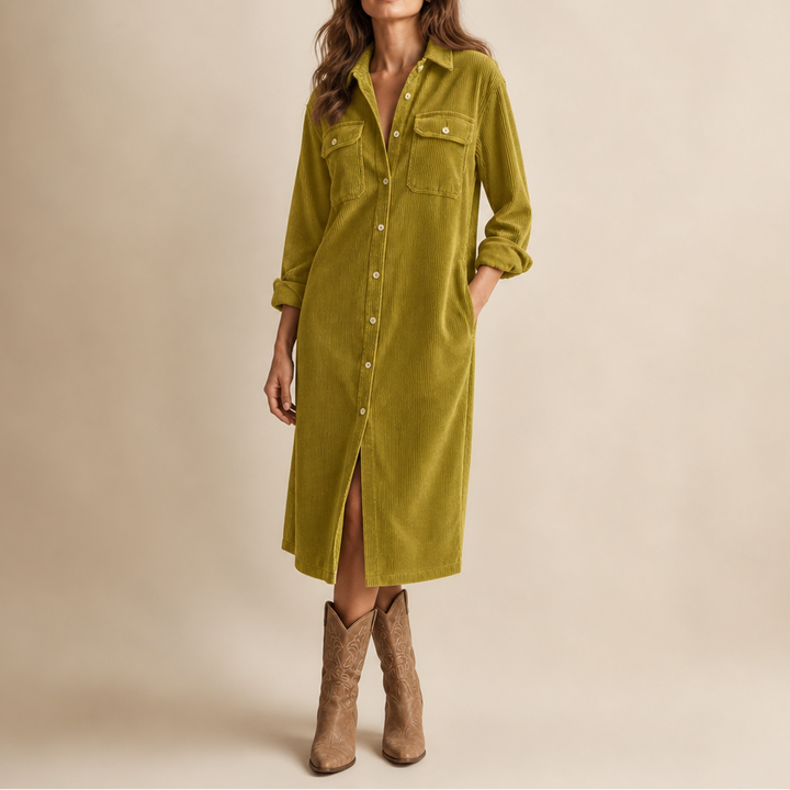 Marte corduroy shirt dress – image 19
