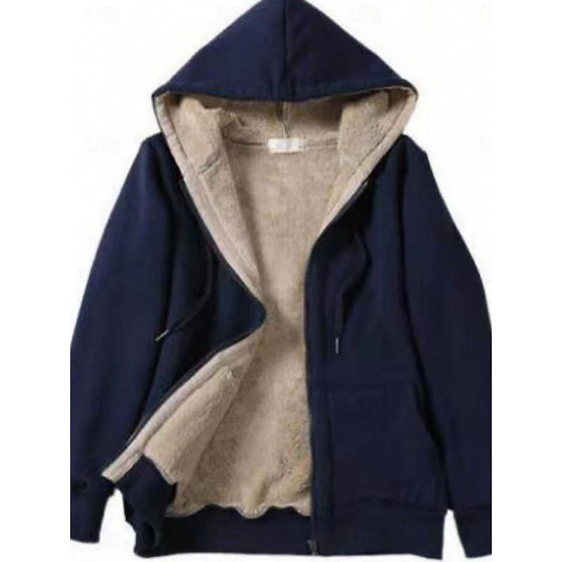 Briony soft lined hooded jacket with zip – image 5