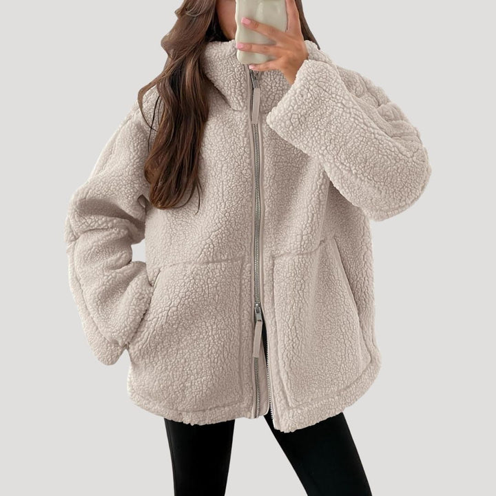 Tallulah Elegant Oversized Zip Up Teddy Fleece Jacket - image 3
