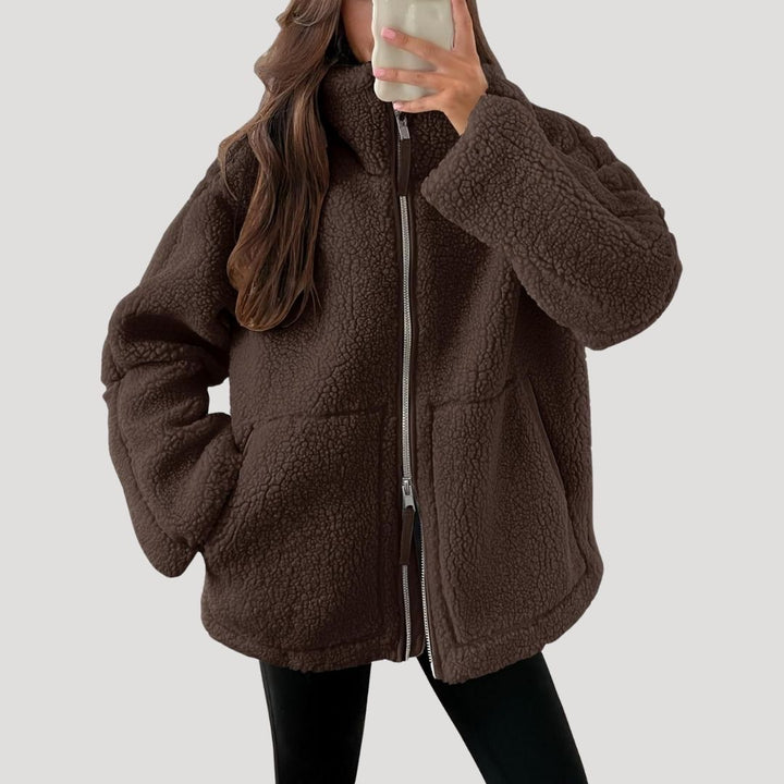 Tallulah Elegant Oversized Zip Up Teddy Fleece Jacket - image 4