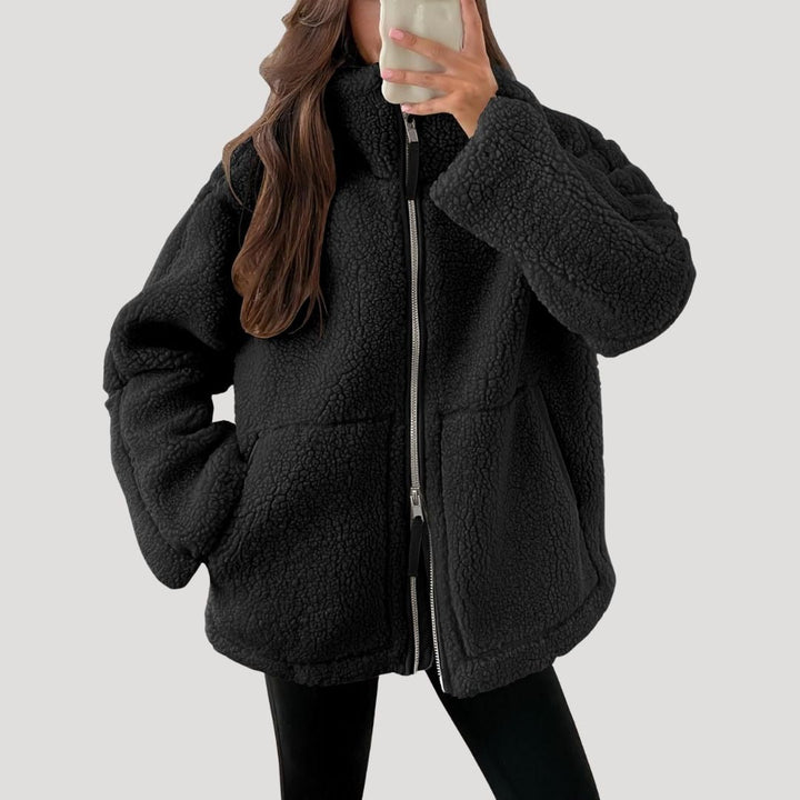 Tallulah Elegant Oversized Zip Up Teddy Fleece Jacket - image 6