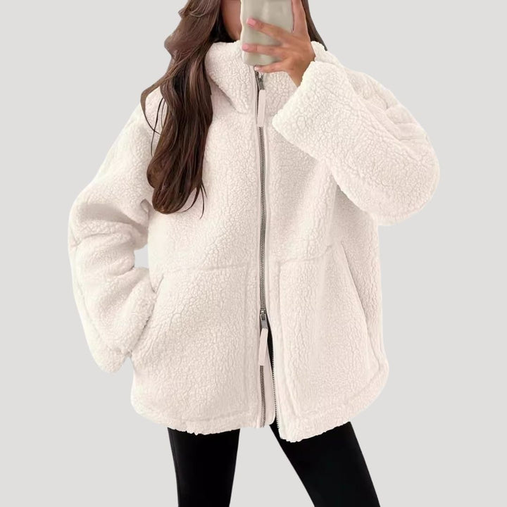 Tallulah Elegant Oversized Zip Up Teddy Fleece Jacket - image 9