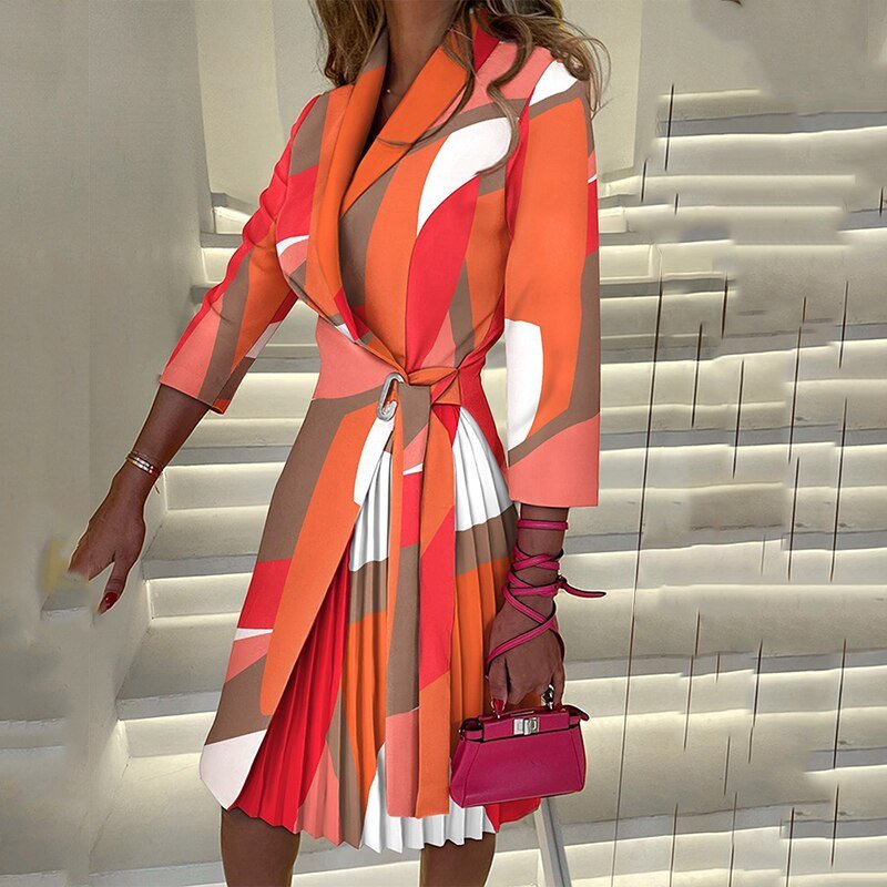 Bonita notched collar blazer dress – image 7