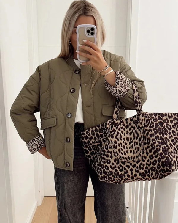 Lilja button front light quilted jacket