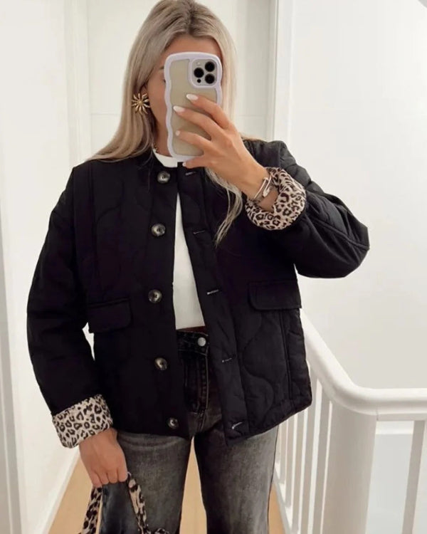 Lilja button front light quilted jacket – image 2
