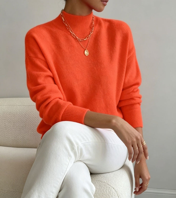Josephine Elegant Fine Knit Stand Collar Jumper - image 10