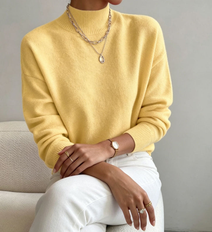 Josephine Elegant Fine Knit Stand Collar Jumper - image 12