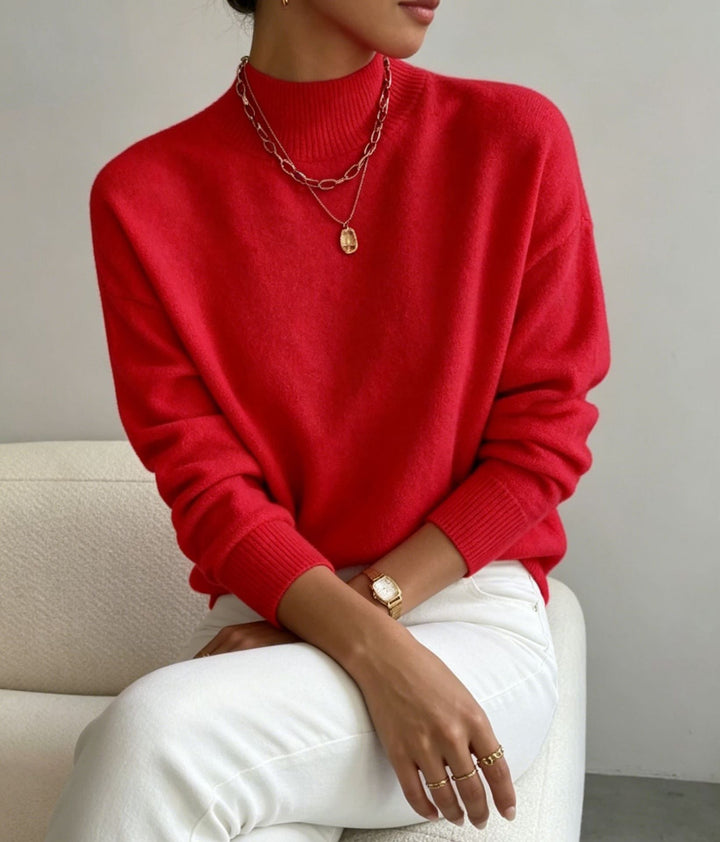 Josephine Elegant Fine Knit Stand Collar Jumper - image 13