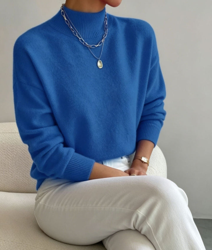Josephine Elegant Fine Knit Stand Collar Jumper - image 14