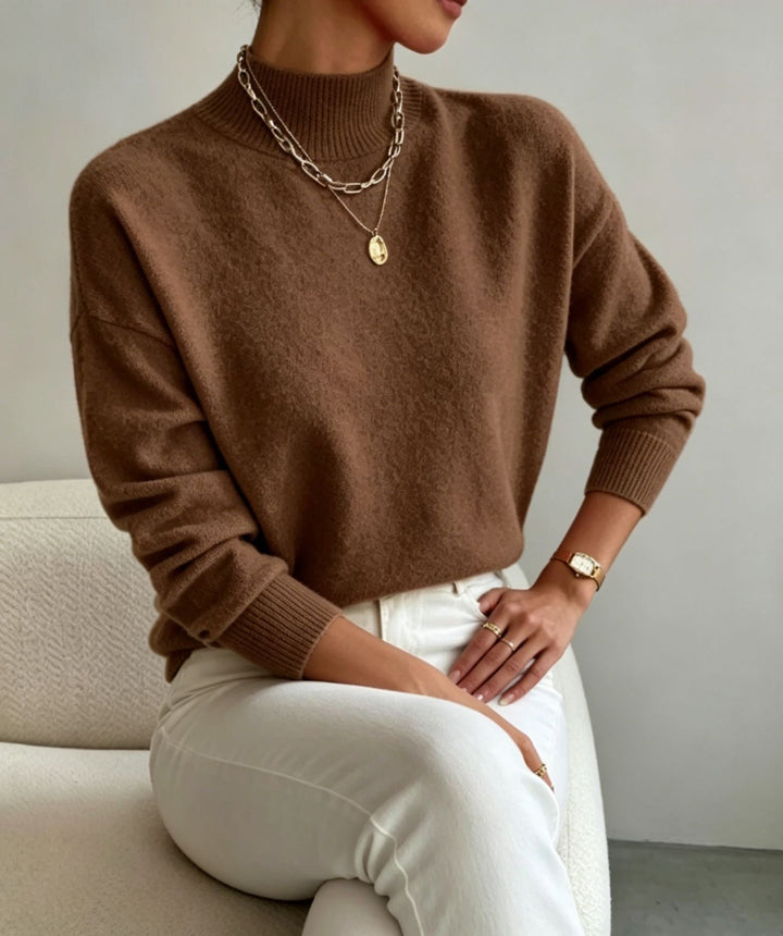 Josephine Elegant Fine Knit Stand Collar Jumper - image 19