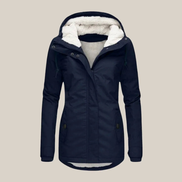 Priscilla Elegant Quilted Coat with Sherpa Lined Hood