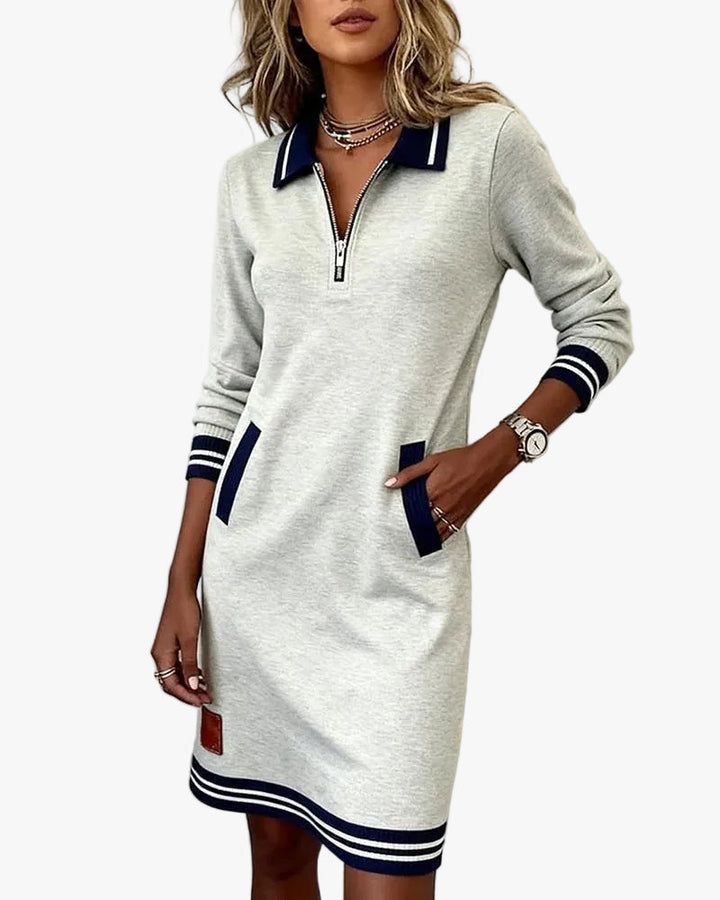 Sorrel quarter zip knit mini dress