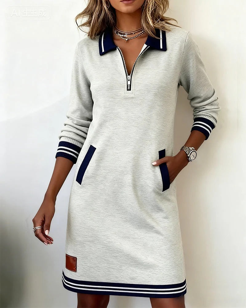 Sorrel quarter zip knit mini dress – image 2