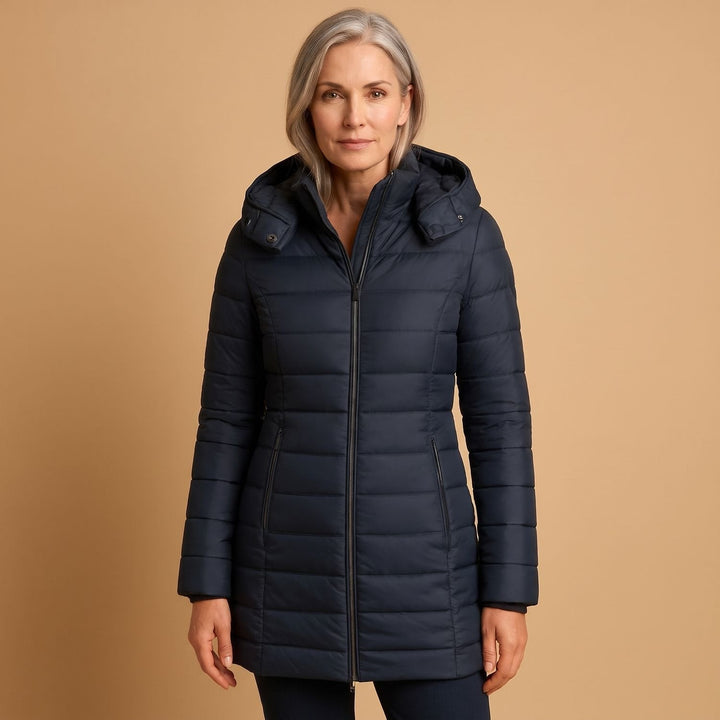 Solene fitted hooded quilted jacket with zip pockets – image 5