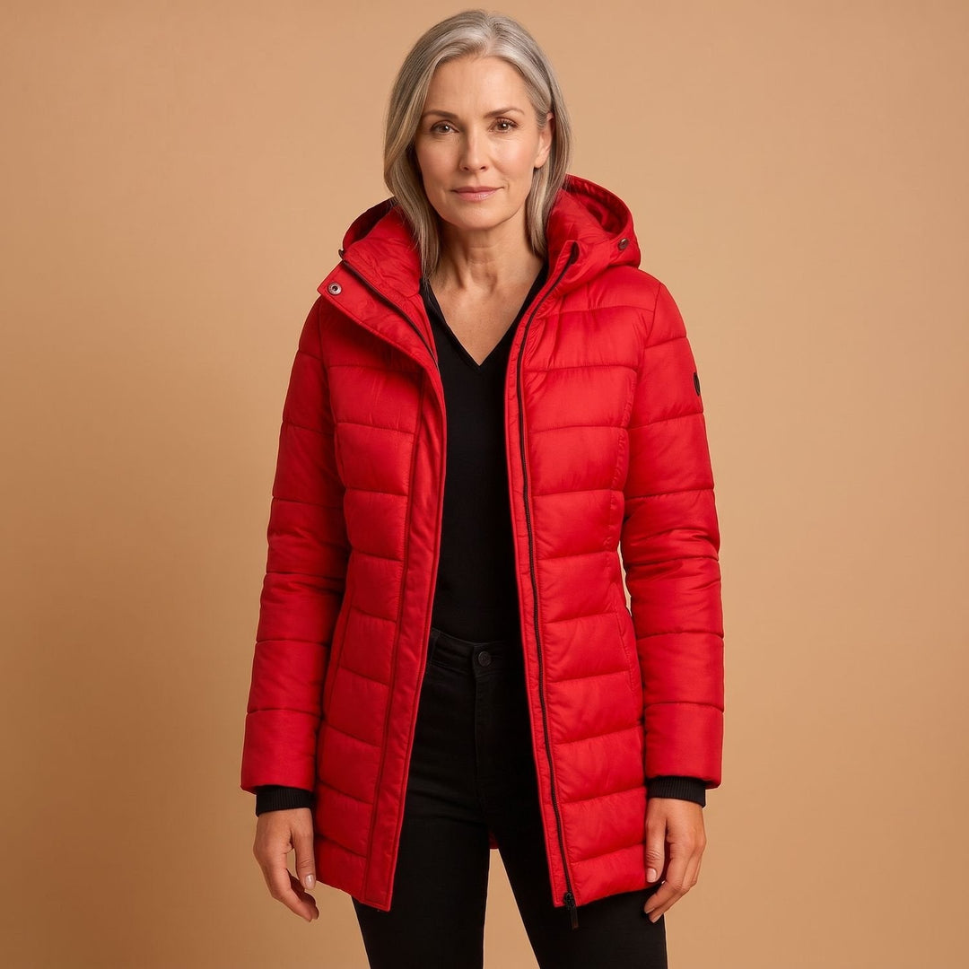 Solene fitted hooded quilted jacket with zip pockets – image 6