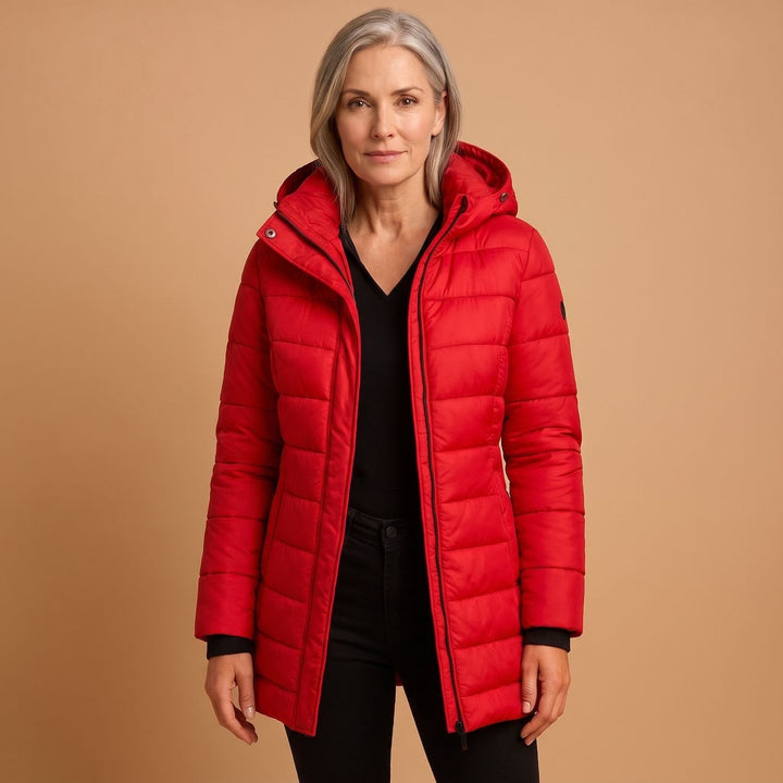 Solene fitted hooded quilted jacket with zip pockets – image 6