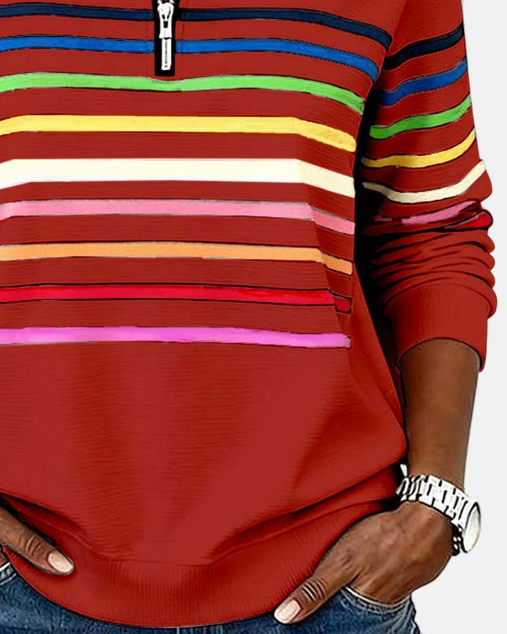 Jonna striped quarter zip sweatshirt – image 15