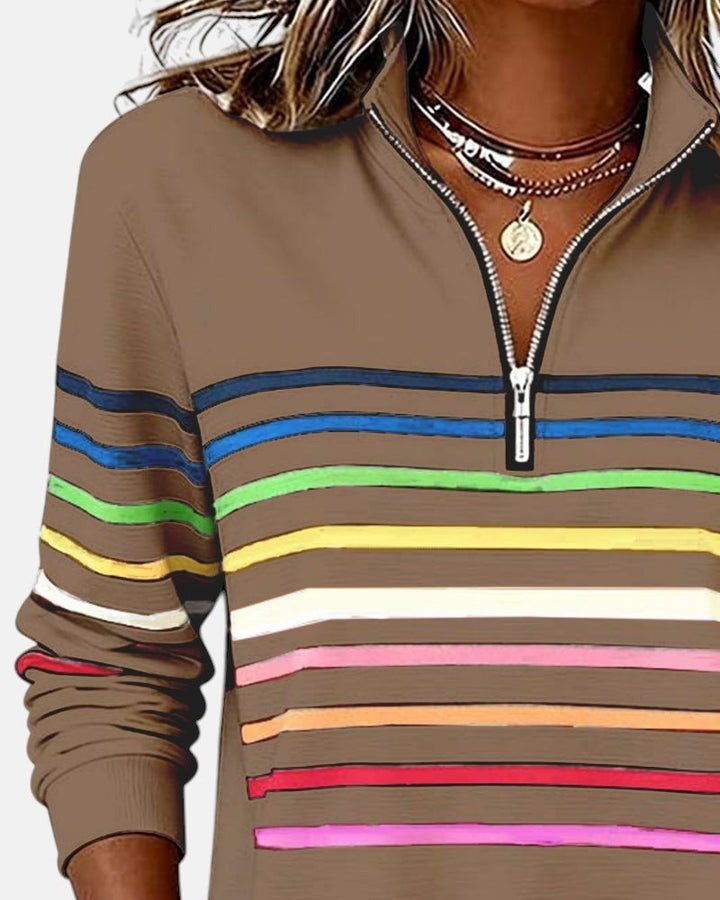 Jonna striped quarter zip sweatshirt – image 16