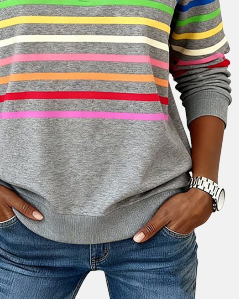 Jonna striped quarter zip sweatshirt – image 9