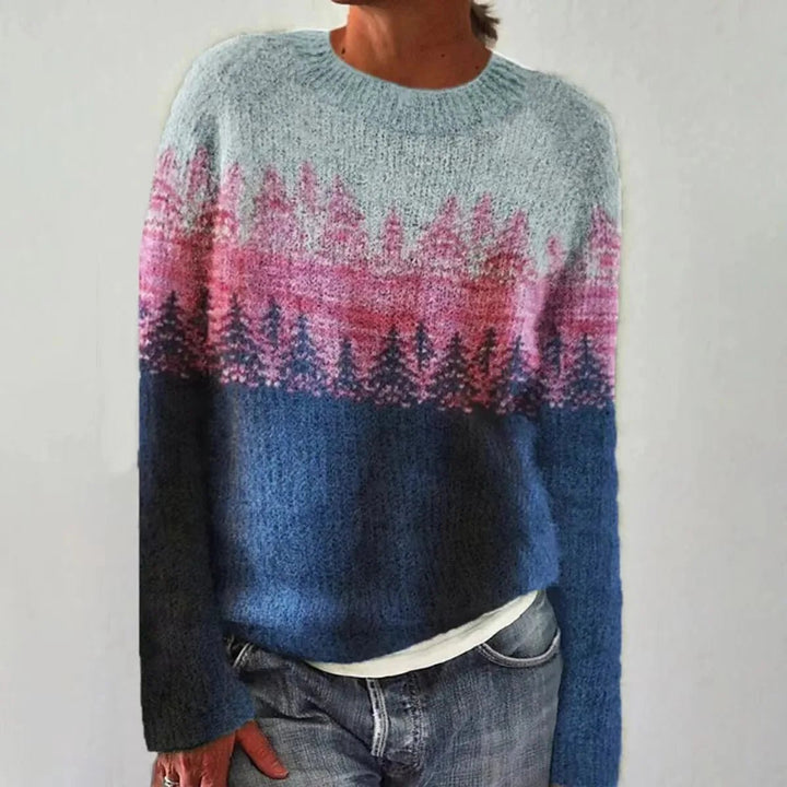 Tegan Elegant Retro Striped Boat Neck Jumper - image 9