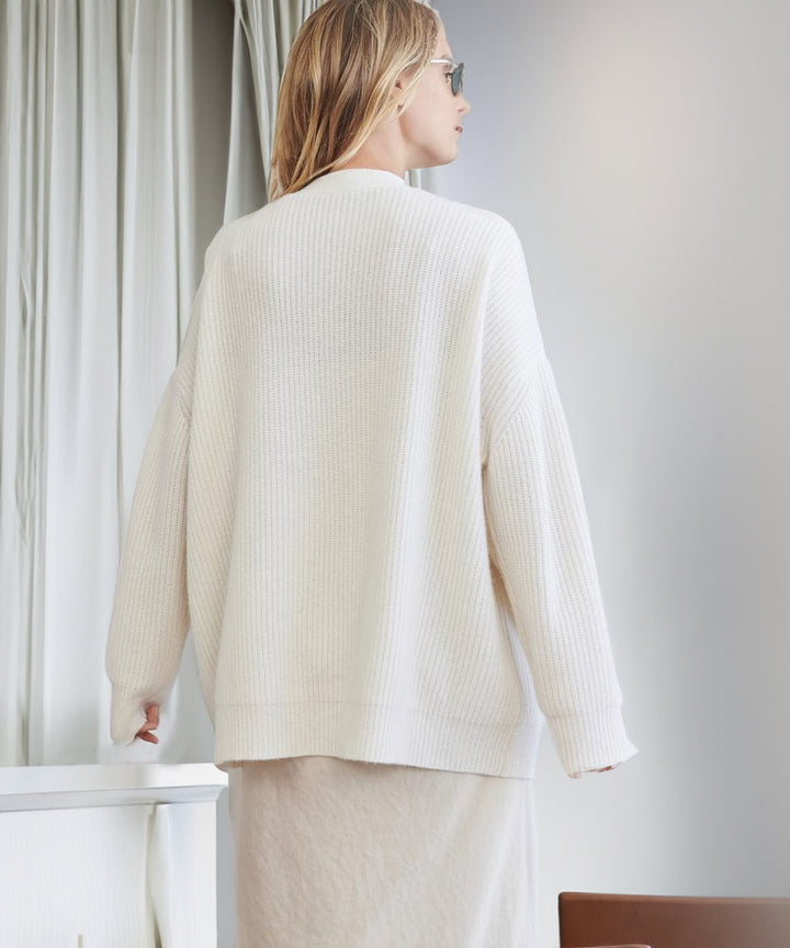 Hedvig ribbed V neck cardigan – image 8