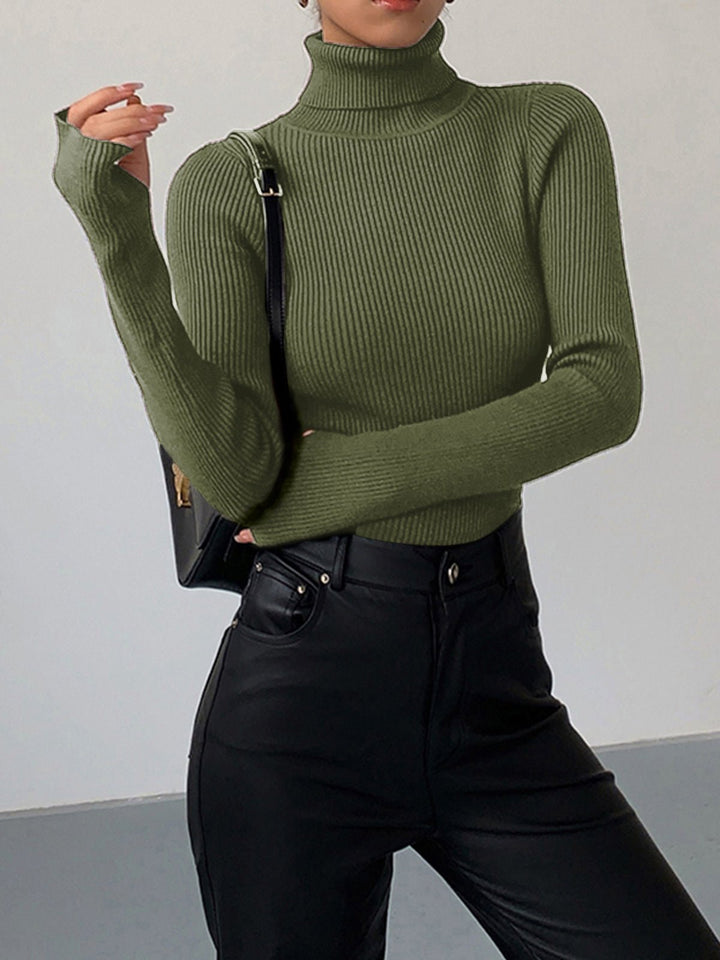 Elin Elegant Fine Ribbed Turtleneck Jumper - image 10