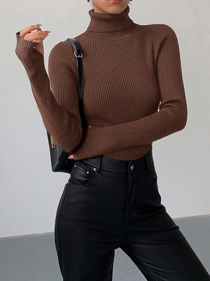 Elin Elegant Fine Ribbed Turtleneck Jumper - image 3
