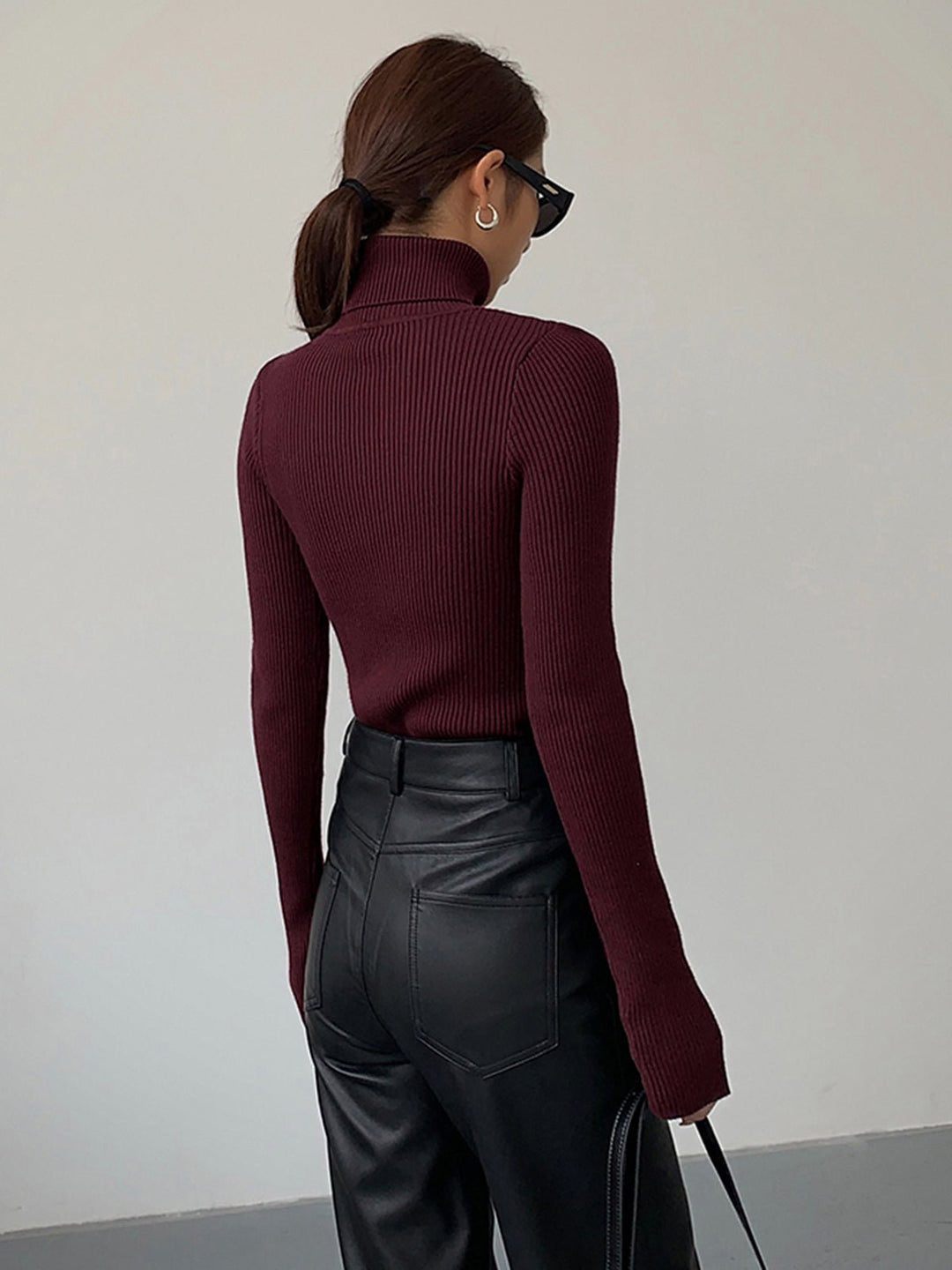 Elin Elegant Fine Ribbed Turtleneck Jumper - image 5