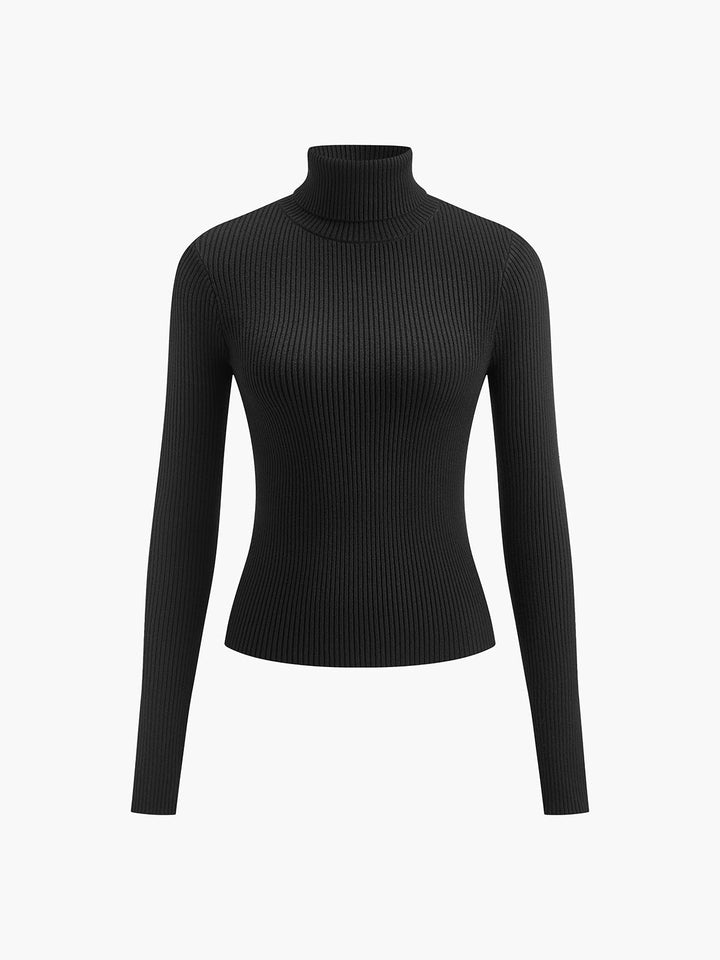 Elin Elegant Fine Ribbed Turtleneck Jumper - image 8
